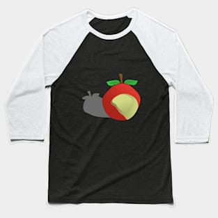 Illustration of an apple that has been bitten Baseball T-Shirt